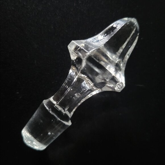 Vintage Duncan & Miller Block Pattern Glass Cruet With Mismatched Stopper - Picture 6 of 8